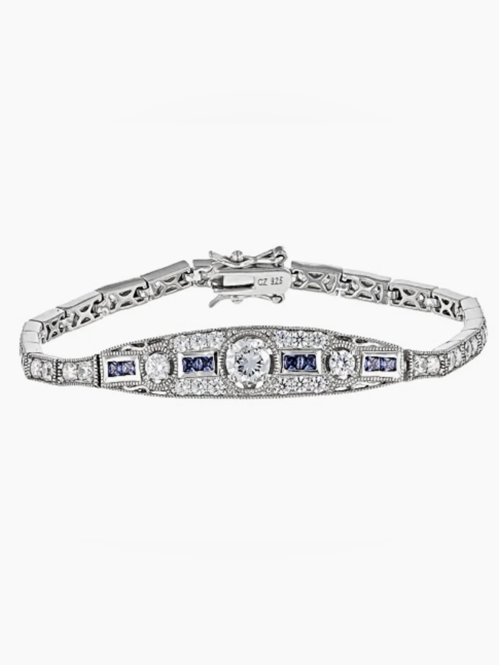 🌸JTV21 - Vanna K Blue and White Cubic Zirconia Simulants Bracelet💎🛍️